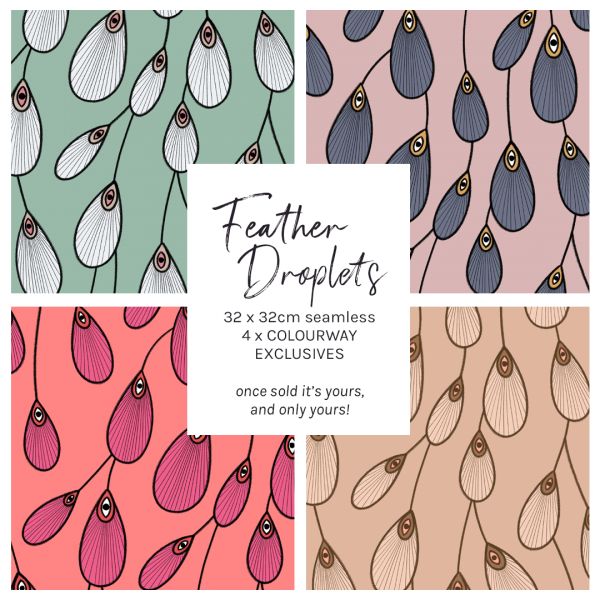 feather droplets cover